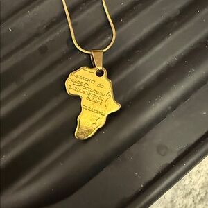 Gold Africa Pendant Necklace